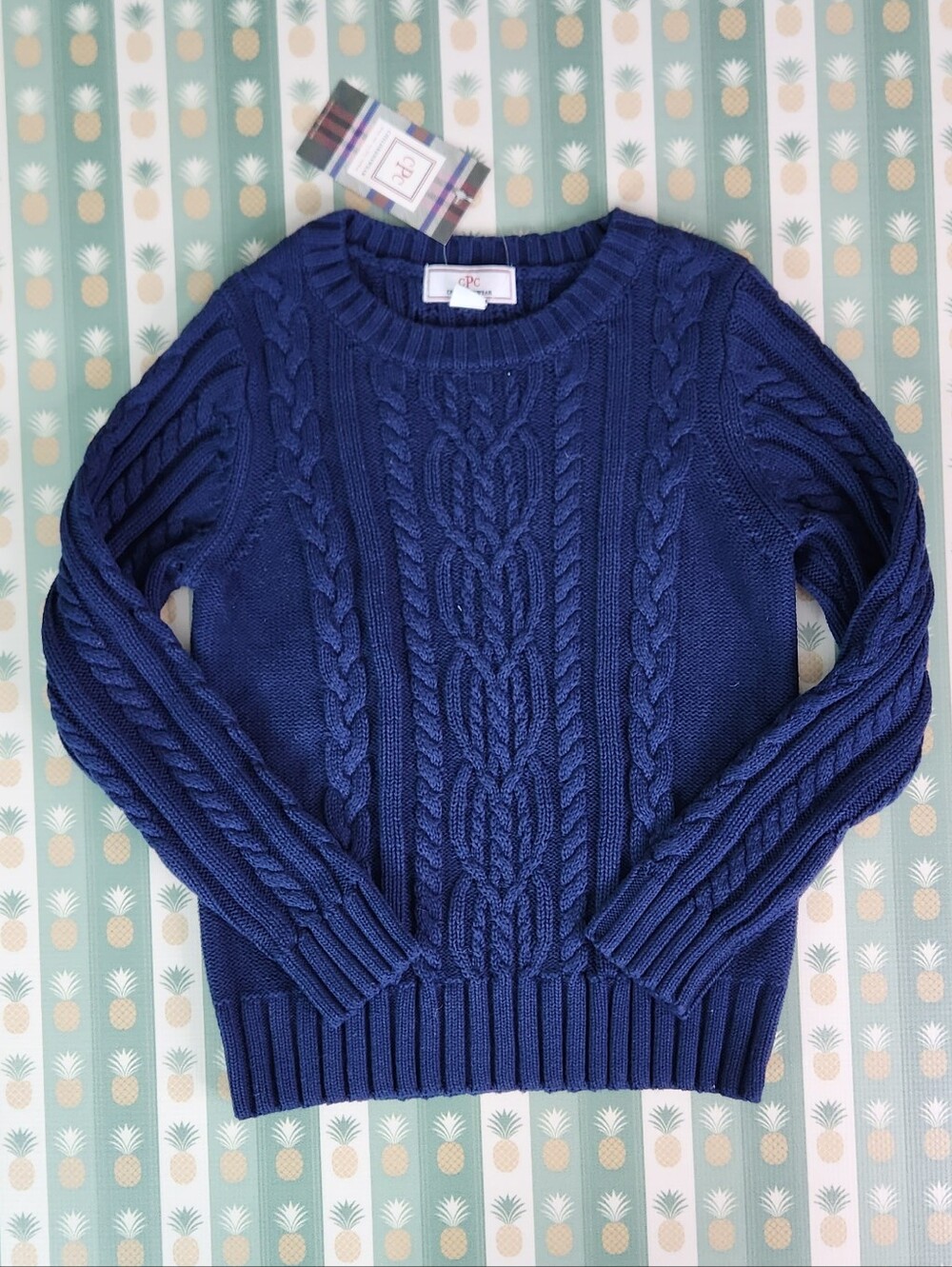 Classic Prep Child Cable Knit Sweater